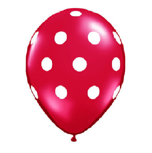 Picture of BIG POLKA DOTS 11 INCH ROUND RED